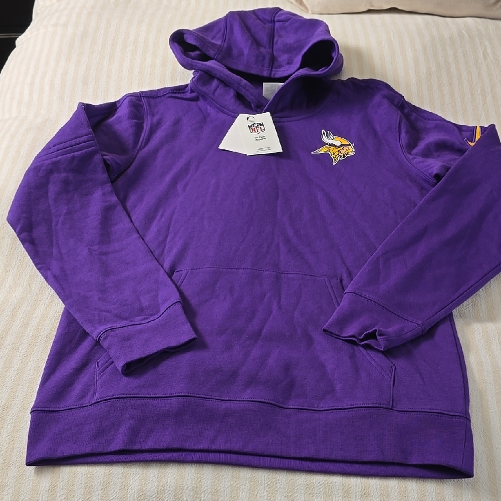 Minnesota Vikings Nike Purple Sideline Team Pullover Player Hoodie XL